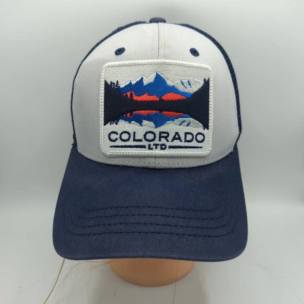 Colorado LTD Denver Limited Mountain Skyline Hat Cap SnapBack Mesh Trucker Style